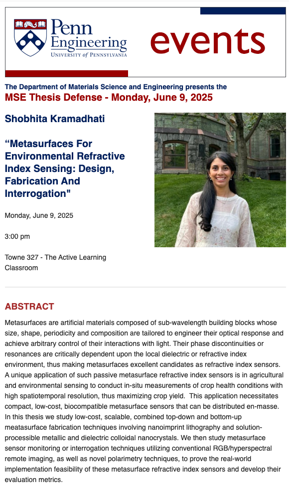 Thesis Defense - Shobhita Kramadhati